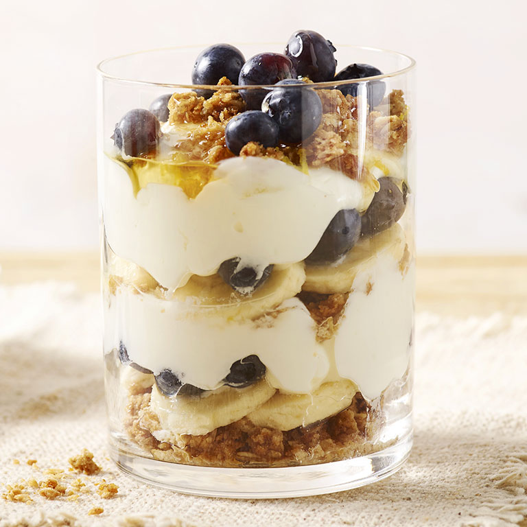 Banana Blueberry Granola Brekkie Parfait